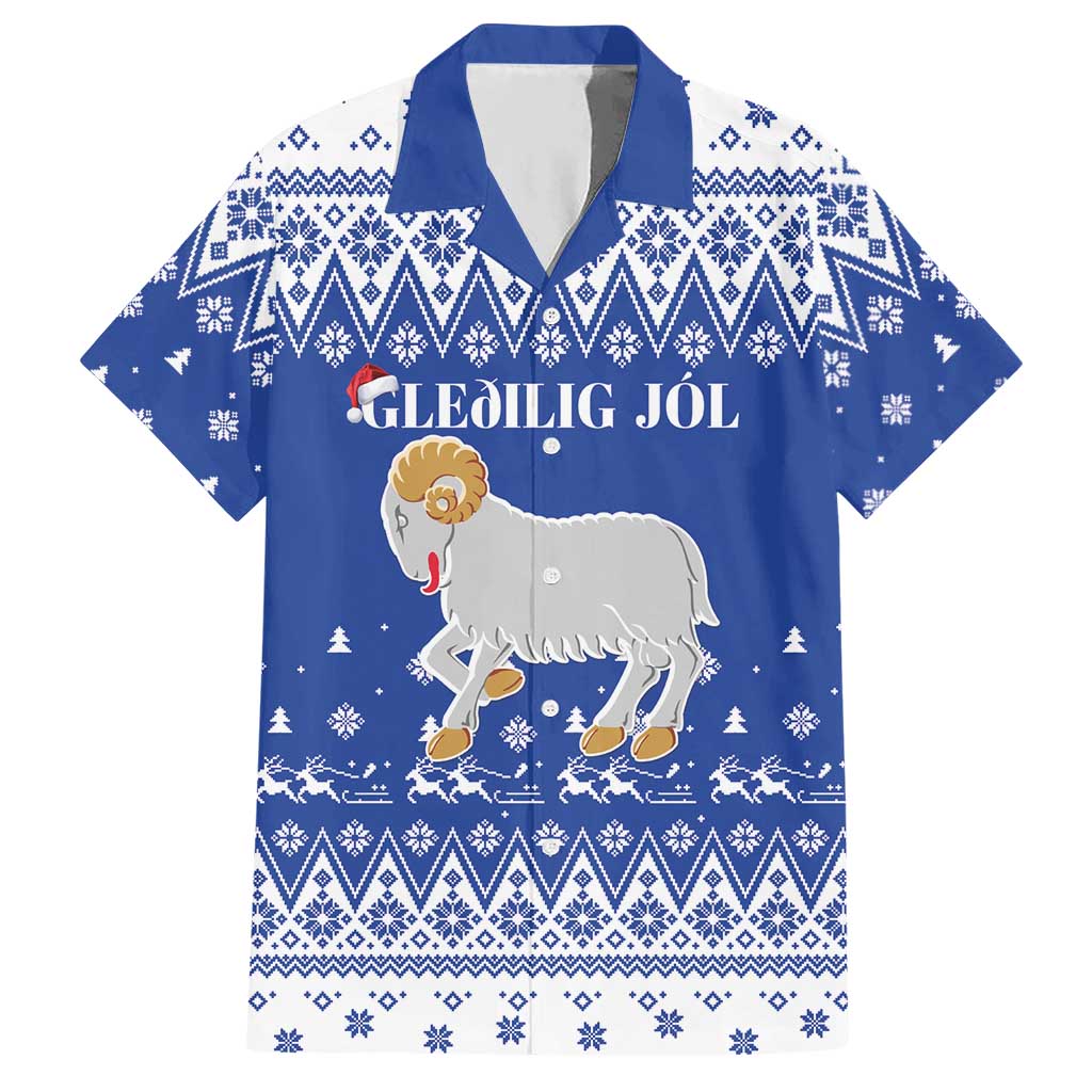 Faroe Islands Christmas Hawaiian Shirt Coat Of Arms Xmas Patterns - Wonder Print Shop