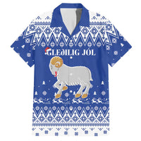 Faroe Islands Christmas Hawaiian Shirt Coat Of Arms Xmas Patterns - Wonder Print Shop