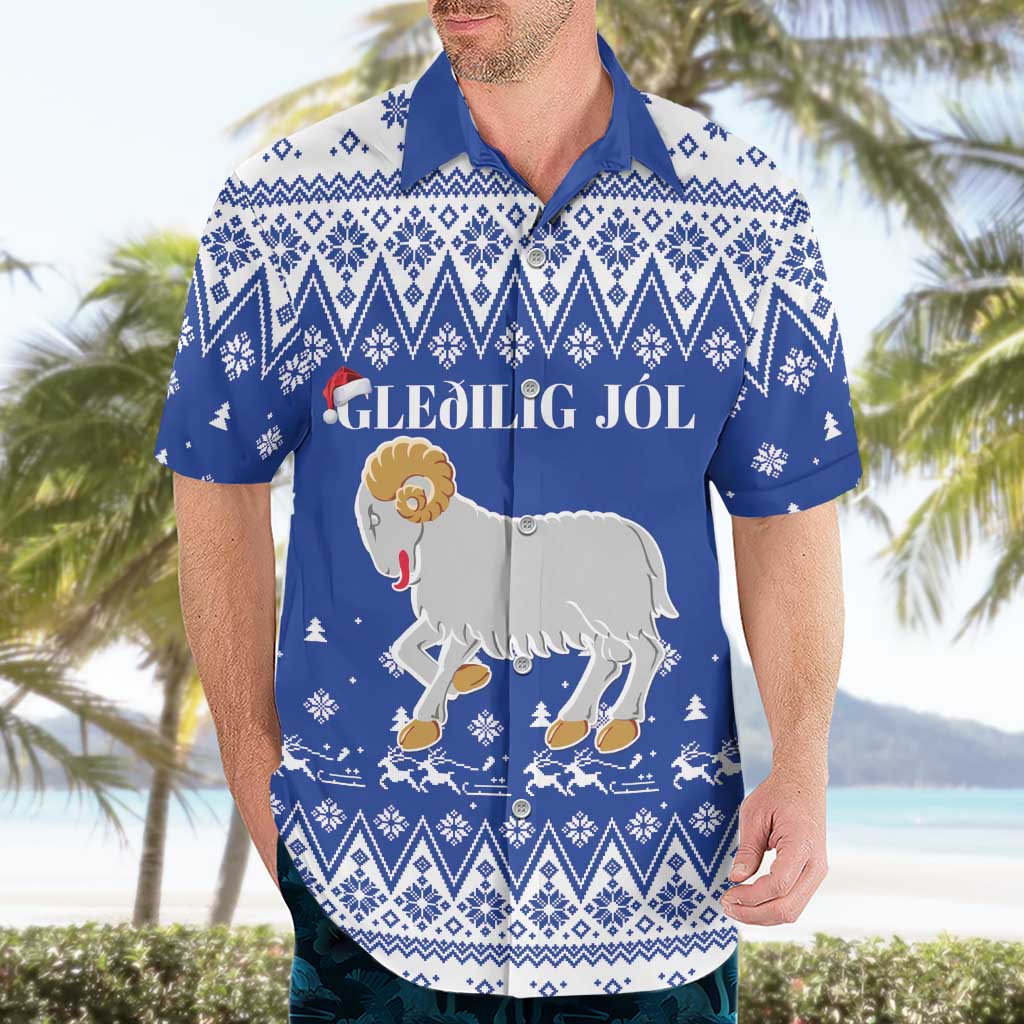 Faroe Islands Christmas Hawaiian Shirt Coat Of Arms Xmas Patterns - Wonder Print Shop
