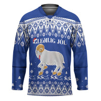 Faroe Islands Christmas Hockey Jersey Coat Of Arms Xmas Patterns - Wonder Print Shop