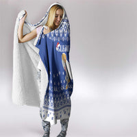 Faroe Islands Christmas Hooded Blanket Coat Of Arms Xmas Patterns - Wonder Print Shop