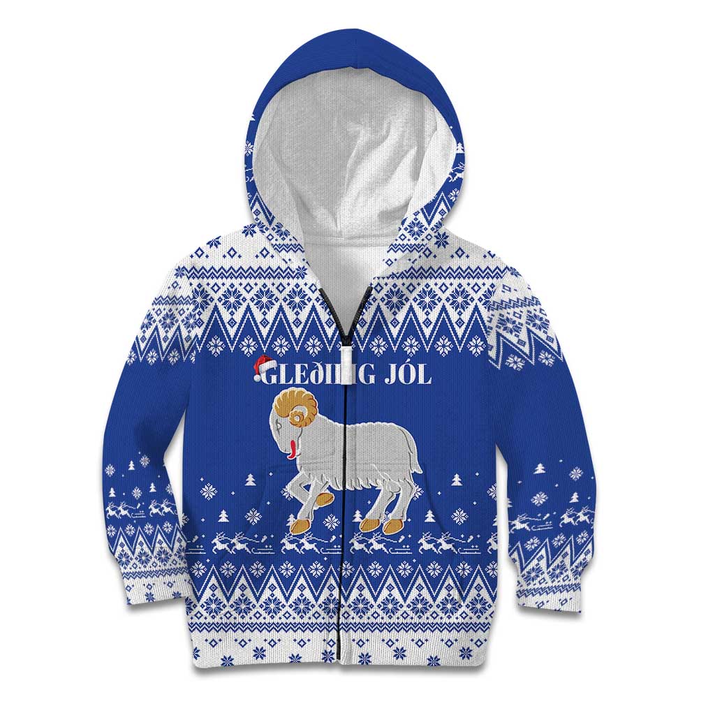 Faroe Islands Christmas Kid Hoodie Coat Of Arms Xmas Patterns - Wonder Print Shop