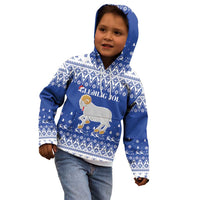Faroe Islands Christmas Kid Hoodie Coat Of Arms Xmas Patterns - Wonder Print Shop
