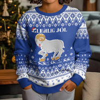 Faroe Islands Christmas Kid Ugly Christmas Sweater Coat Of Arms Xmas Patterns - Wonder Print Shop