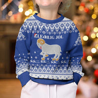 Faroe Islands Christmas Kid Ugly Christmas Sweater Coat Of Arms Xmas Patterns - Wonder Print Shop