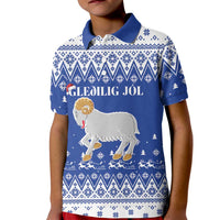 Faroe Islands Christmas Kid Polo Shirt Coat Of Arms Xmas Patterns - Wonder Print Shop