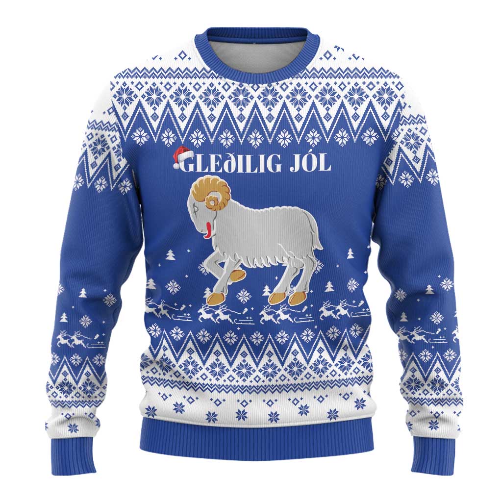 Faroe Islands Christmas Ugly Christmas Sweater Coat Of Arms Xmas Patterns - Wonder Print Shop