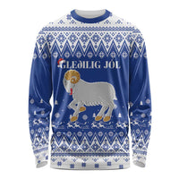 Faroe Islands Christmas Long Sleeve Shirt Coat Of Arms Xmas Patterns - Wonder Print Shop
