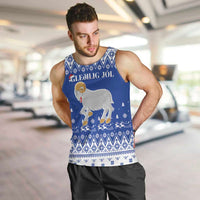 Faroe Islands Christmas Men Tank Top Coat Of Arms Xmas Patterns - Wonder Print Shop