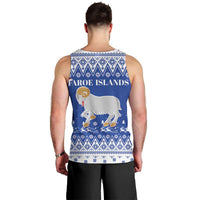 Faroe Islands Christmas Men Tank Top Coat Of Arms Xmas Patterns - Wonder Print Shop