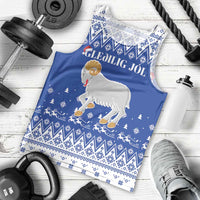 Faroe Islands Christmas Men Tank Top Coat Of Arms Xmas Patterns - Wonder Print Shop