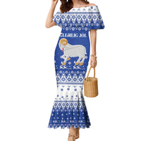Faroe Islands Christmas Mermaid Dress Coat Of Arms Xmas Patterns - Wonder Print Shop