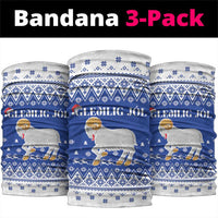 Faroe Islands Christmas Neck Gaiter Coat Of Arms Xmas Patterns - Wonder Print Shop