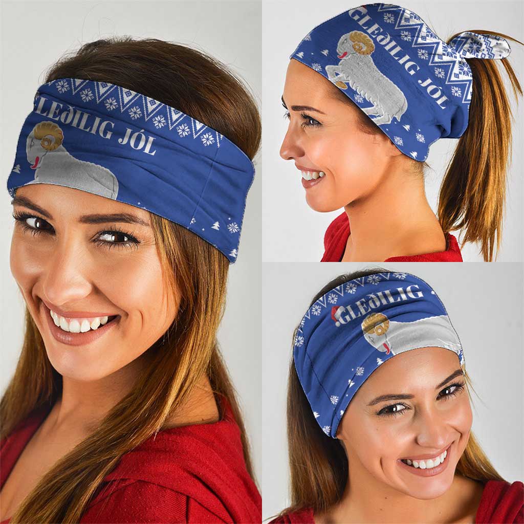 Faroe Islands Christmas Neck Gaiter Coat Of Arms Xmas Patterns - Wonder Print Shop