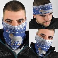 Faroe Islands Christmas Neck Gaiter Coat Of Arms Xmas Patterns - Wonder Print Shop