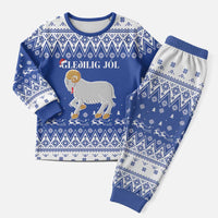 Faroe Islands Christmas Pajama Set Coat Of Arms Xmas Patterns - Wonder Print Shop