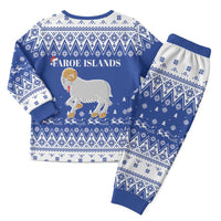 Faroe Islands Christmas Pajama Set Coat Of Arms Xmas Patterns - Wonder Print Shop