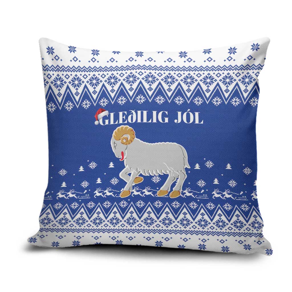 Faroe Islands Christmas Pillow Cover Coat Of Arms Xmas Patterns - Wonder Print Shop