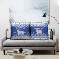 Faroe Islands Christmas Pillow Cover Coat Of Arms Xmas Patterns - Wonder Print Shop