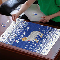 Faroe Islands Christmas Puzzle Coat Of Arms Xmas Patterns - Wonder Print Shop