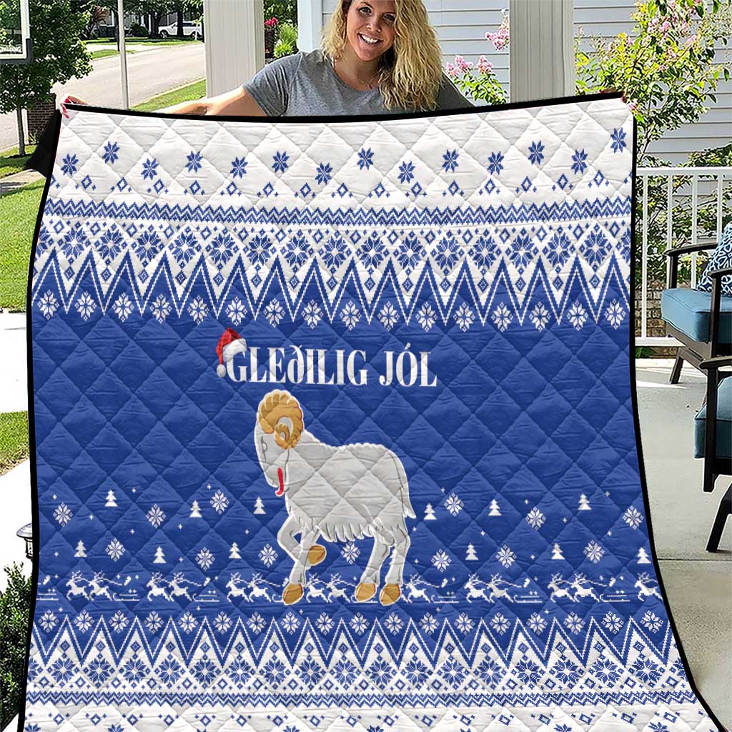 Faroe Islands Christmas Quilt Coat Of Arms Xmas Patterns - Wonder Print Shop