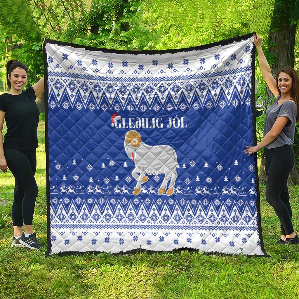 Faroe Islands Christmas Quilt Coat Of Arms Xmas Patterns - Wonder Print Shop