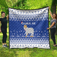 Faroe Islands Christmas Quilt Coat Of Arms Xmas Patterns - Wonder Print Shop