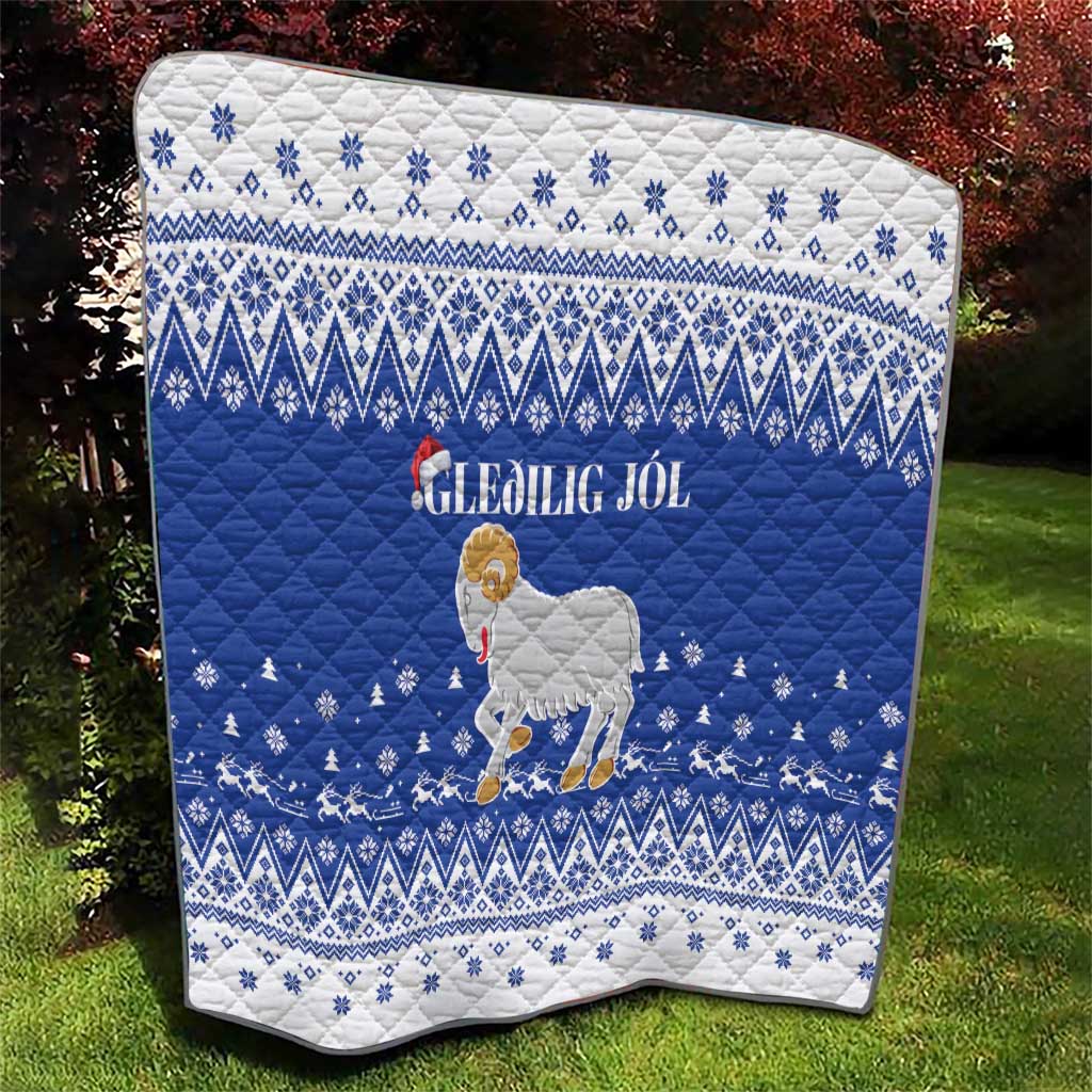 Faroe Islands Christmas Quilt Coat Of Arms Xmas Patterns - Wonder Print Shop