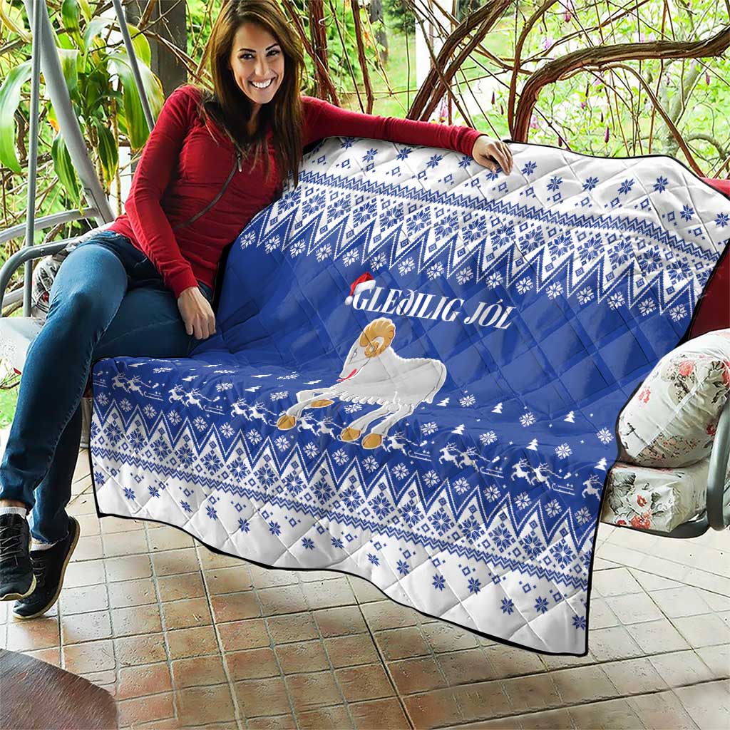 Faroe Islands Christmas Quilt Coat Of Arms Xmas Patterns - Wonder Print Shop
