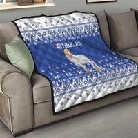 Faroe Islands Christmas Quilt Coat Of Arms Xmas Patterns - Wonder Print Shop