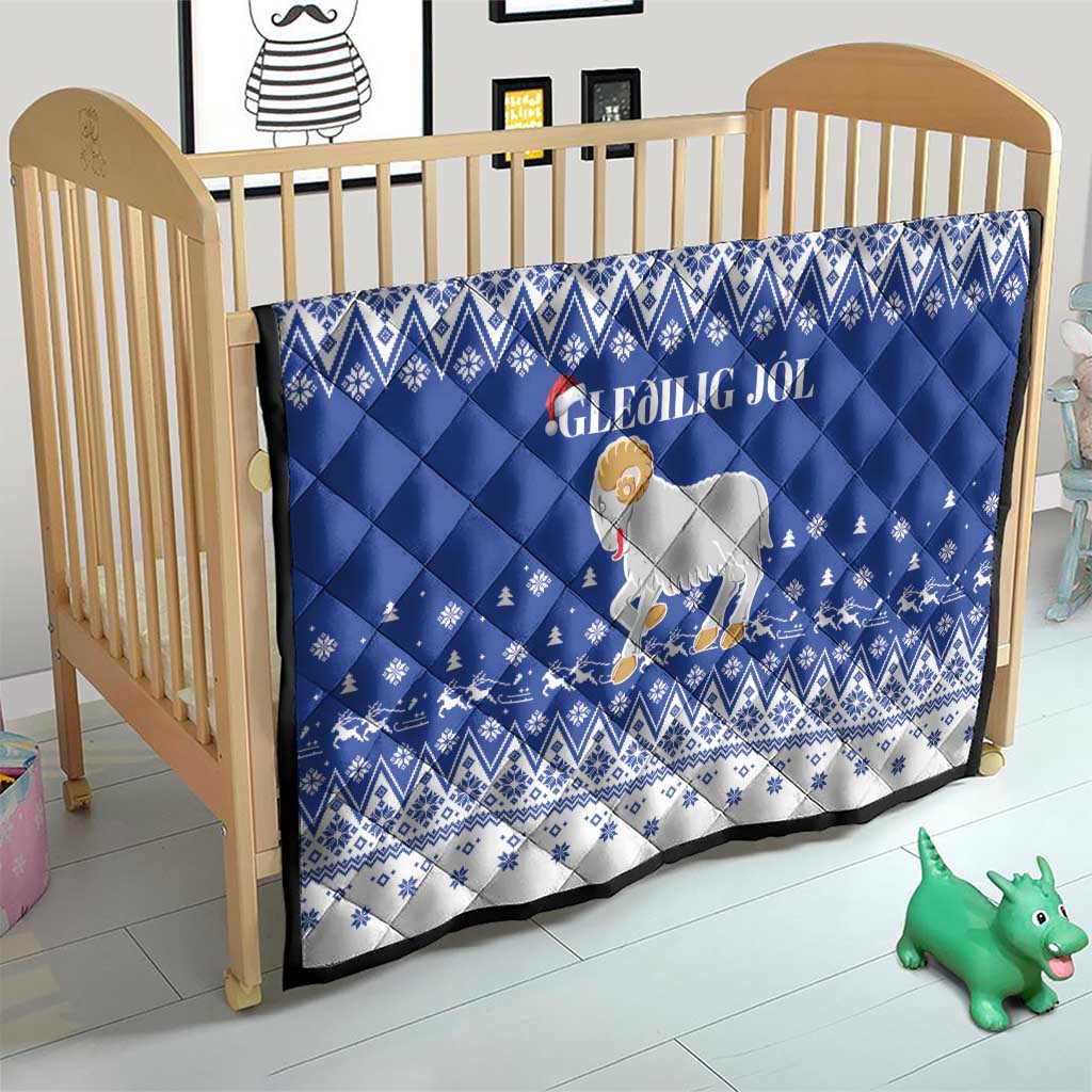 Faroe Islands Christmas Quilt Coat Of Arms Xmas Patterns - Wonder Print Shop
