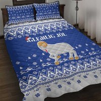 Faroe Islands Christmas Quilt Bed Set Coat Of Arms Xmas Patterns - Wonder Print Shop