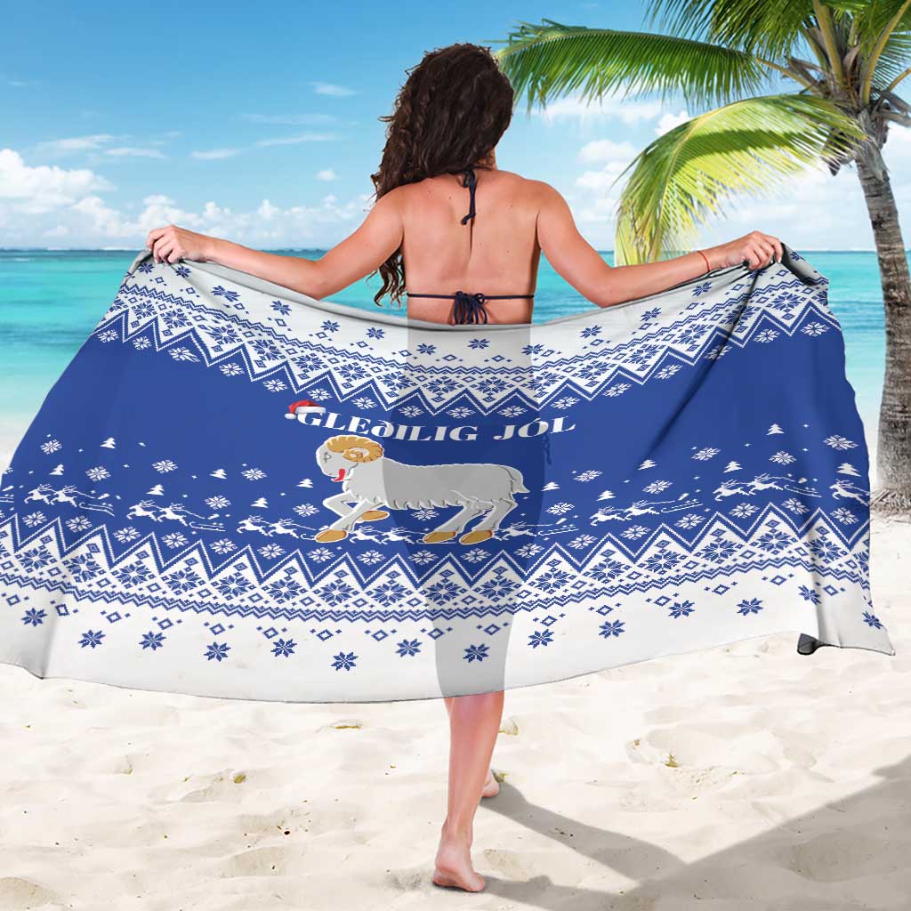 Faroe Islands Christmas Sarong Coat Of Arms Xmas Patterns - Wonder Print Shop