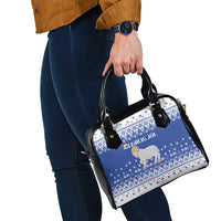 Faroe Islands Christmas Shoulder Handbag Coat Of Arms Xmas Patterns - Wonder Print Shop