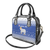 Faroe Islands Christmas Shoulder Handbag Coat Of Arms Xmas Patterns - Wonder Print Shop