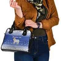 Faroe Islands Christmas Shoulder Handbag Coat Of Arms Xmas Patterns - Wonder Print Shop