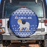 Faroe Islands Christmas Spare Tire Cover Coat Of Arms Xmas Patterns - Wonder Print Shop