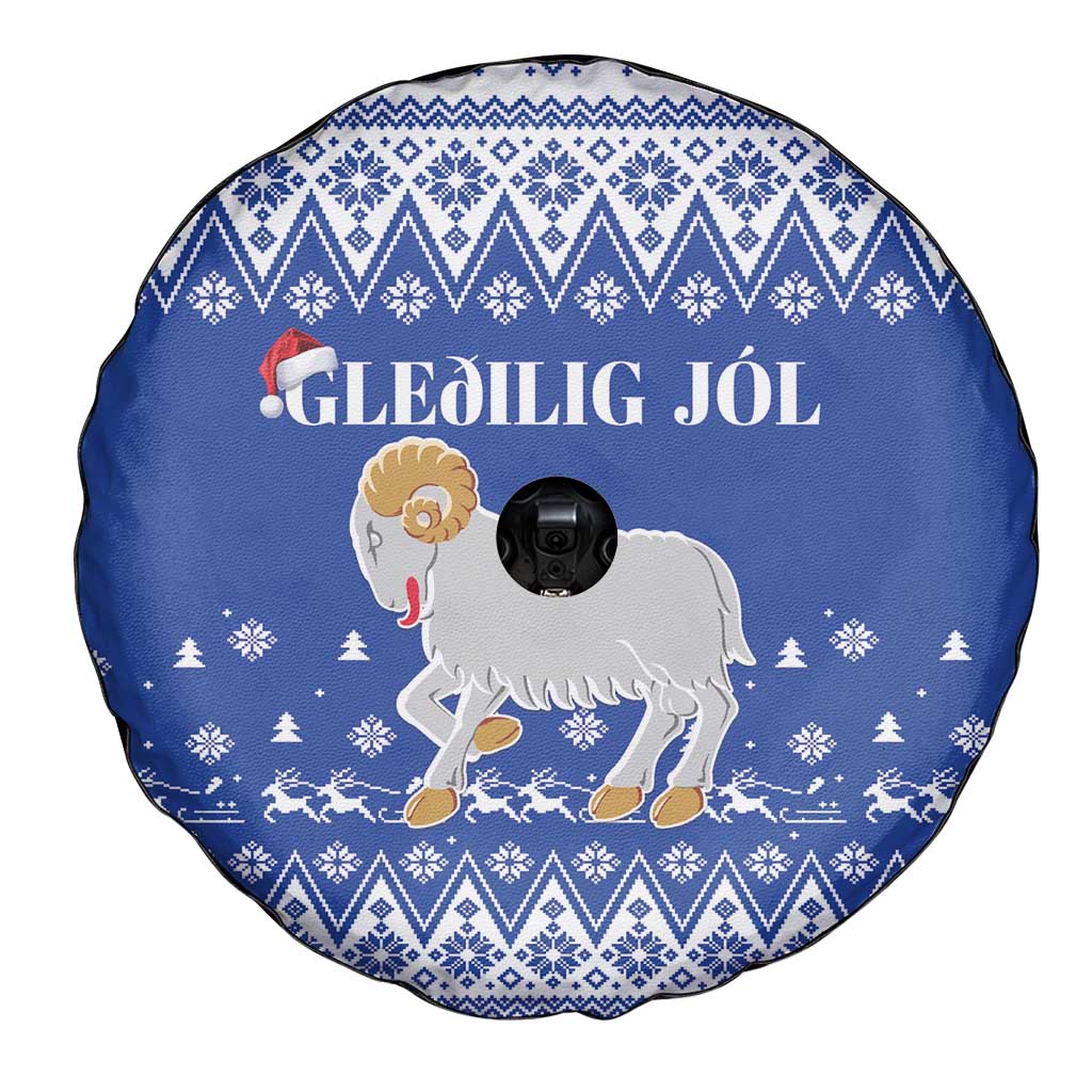 Faroe Islands Christmas Spare Tire Cover Coat Of Arms Xmas Patterns - Wonder Print Shop