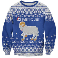 Faroe Islands Christmas Sweatshirt Coat Of Arms Xmas Patterns - Wonder Print Shop