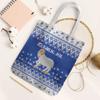 Faroe Islands Christmas Tote Bag Coat Of Arms Xmas Patterns - Wonder Print Shop