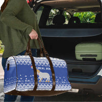 Faroe Islands Christmas Travel Bag Coat Of Arms Xmas Patterns - Wonder Print Shop