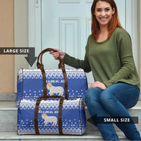 Faroe Islands Christmas Travel Bag Coat Of Arms Xmas Patterns - Wonder Print Shop