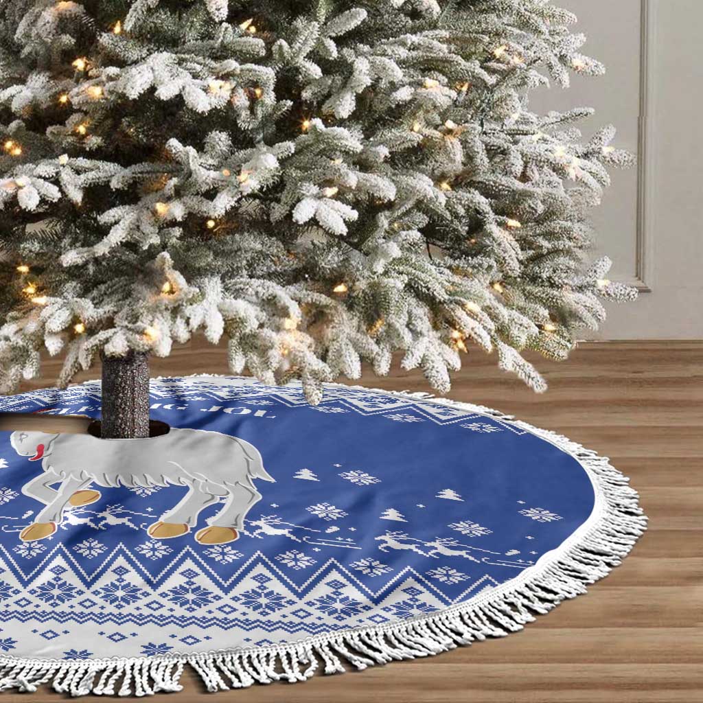 Faroe Islands Christmas Tree Skirt Coat Of Arms Xmas Patterns - Wonder Print Shop