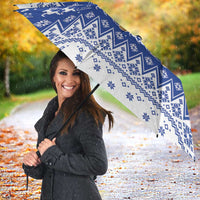 Faroe Islands Christmas Umbrella Coat Of Arms Xmas Patterns - Wonder Print Shop