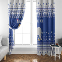 Faroe Islands Christmas Window Curtain Coat Of Arms Xmas Patterns - Wonder Print Shop