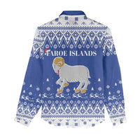 Faroe Islands Christmas Women Casual Shirt Coat Of Arms Xmas Patterns - Wonder Print Shop