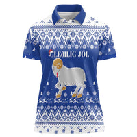 Faroe Islands Christmas Women Polo Shirt Coat Of Arms Xmas Patterns - Wonder Print Shop