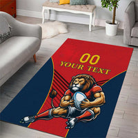 Custom Spain Rugby Area Rug Los Leones Lion Mascot LT18