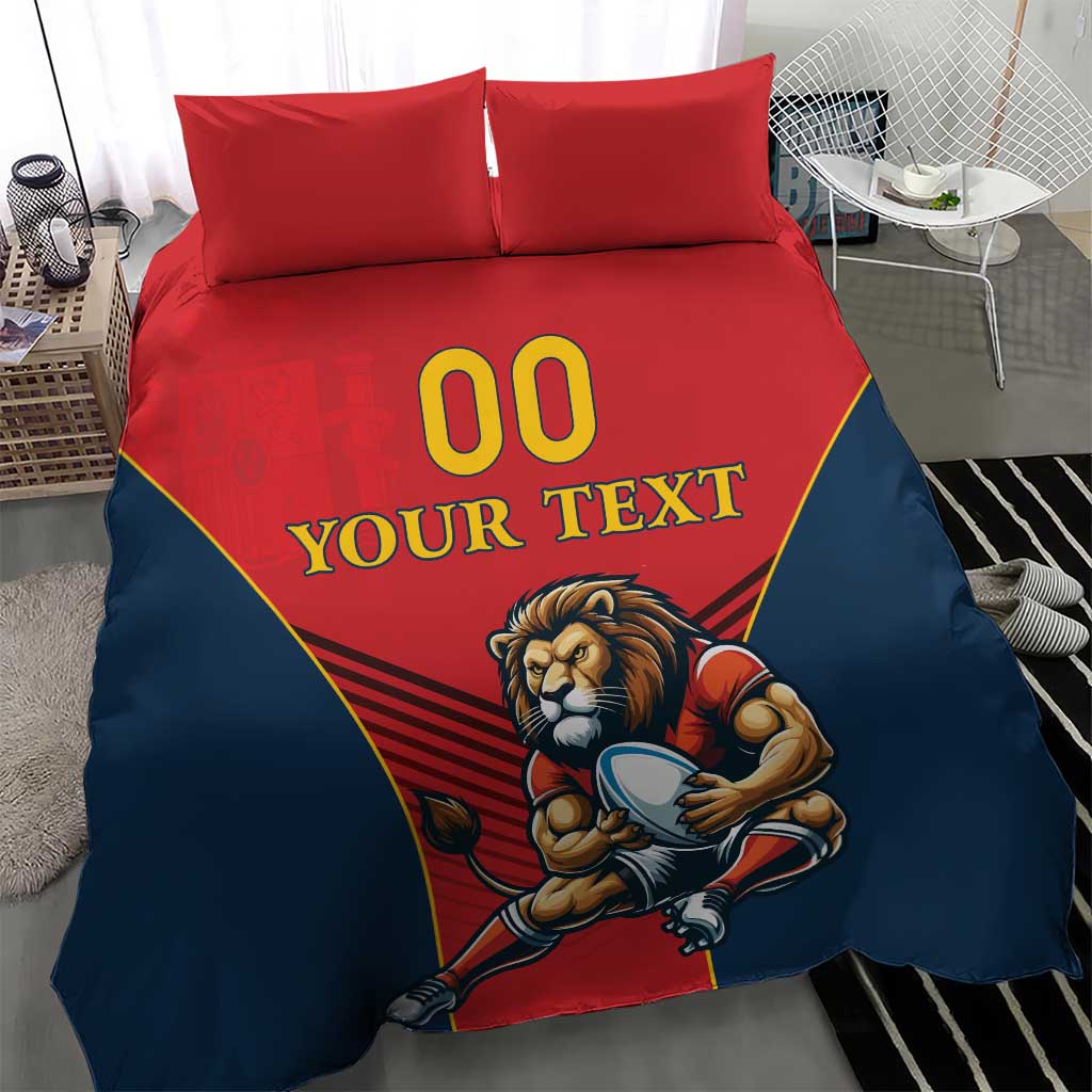 Custom Spain Rugby Bedding Set Los Leones Lion Mascot LT18