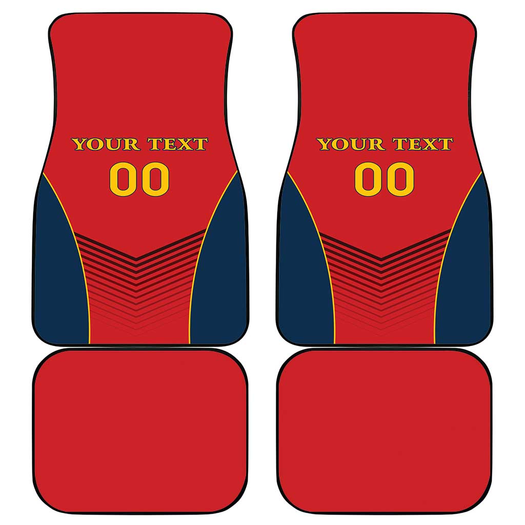 Custom Spain Rugby Car Mats Los Leones Lion Mascot LT18